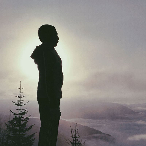 Silhouette of a boy