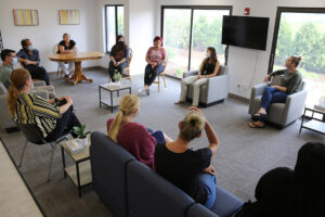 Residential treatment group therapy room