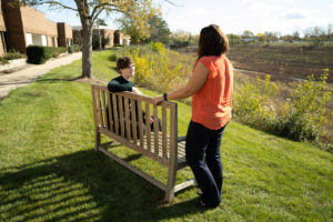 Resident participating in an outdoor activity