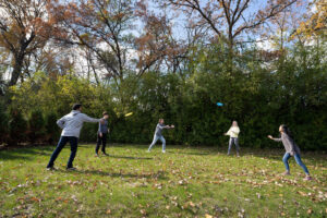 Outdoor recreational activity at the residential center