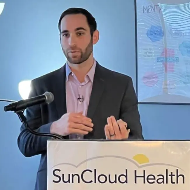 Dr. Joshua Siegel, psychiatrist at the Washington University School of Medicine in St. Louis, presenting at SunCloud Health.